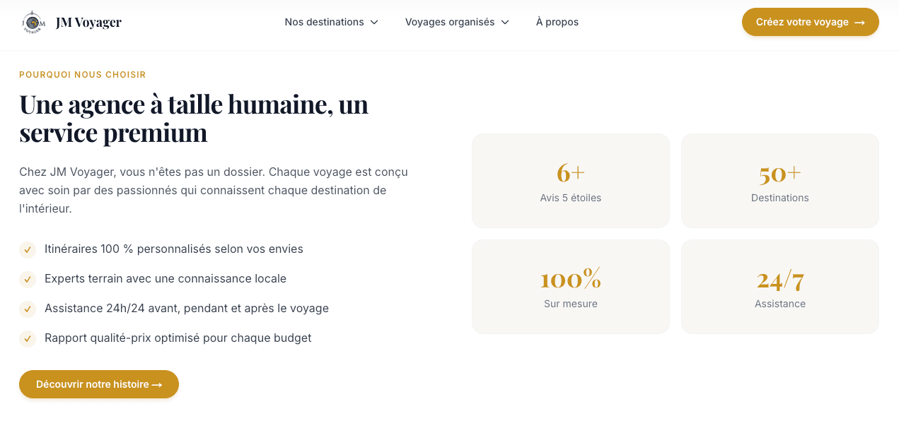 JM Voyager — Agence voyage