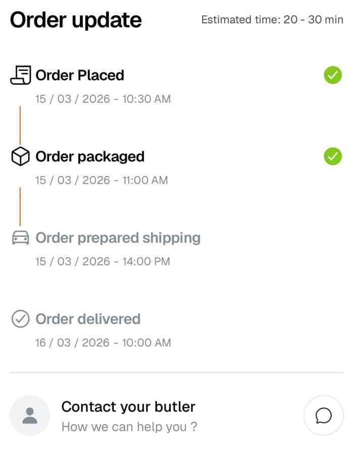 SpicePath — Suivi commande